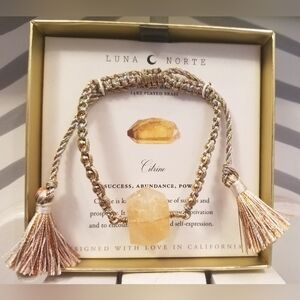 LUNA NORTE Citrine Bracelet w 14k Beads